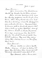 Letter from Lauritz to Anne and Howard