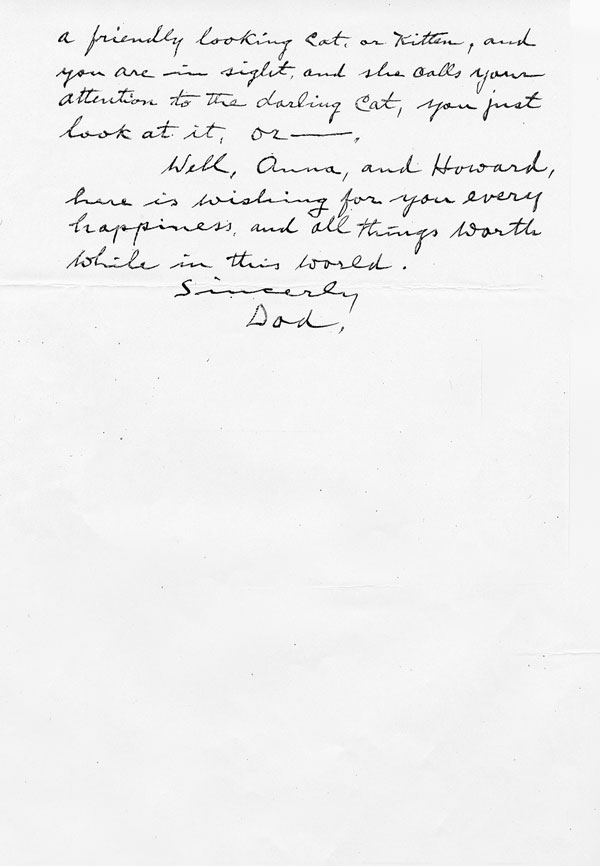 Lauritz letter, 1935