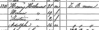 Detail from the 1860 census