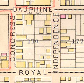 Detail from 1883 Robinson Map, Plate 20.