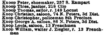 Detail from 1887 city directory.