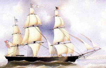 Painting of the ship Adonis.