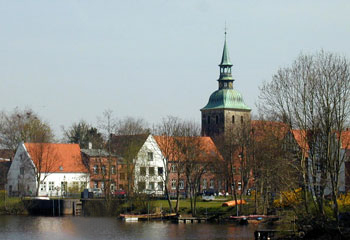 A view of modern-day Friedrichstadt.