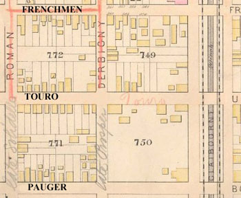 Detail from 1883 Robinson Map, Plate 18.