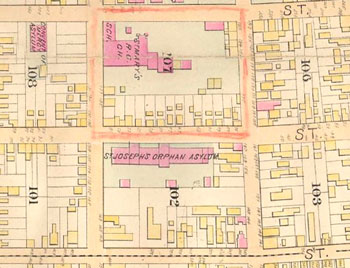 Detail from 1883 Robinson Map, Plate 10.
