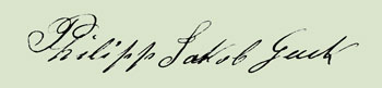 Signature of Philipp Jakob Geeck.