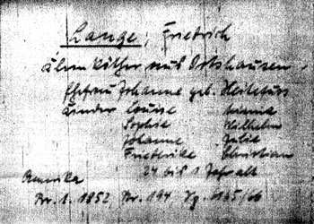 Detail from newspaper card file index.