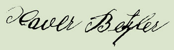 Signature of Xaver Betzler.