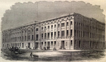 The U.S. Custom House on Canal Street in New Orleans, 1861.