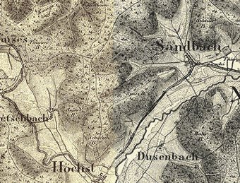 Detail of historical map of Hessen.