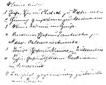 Detail from 1899 will of Heinrich Feige.