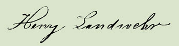 Signature of Henry Landwehr.