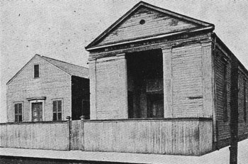 Original church of the Jackson Avenue Evangelical Congregation.