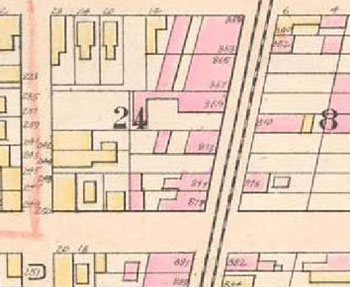 Detail from 1883 Robinson Map, Plate 11.