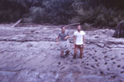 Ron and Norm in river mud